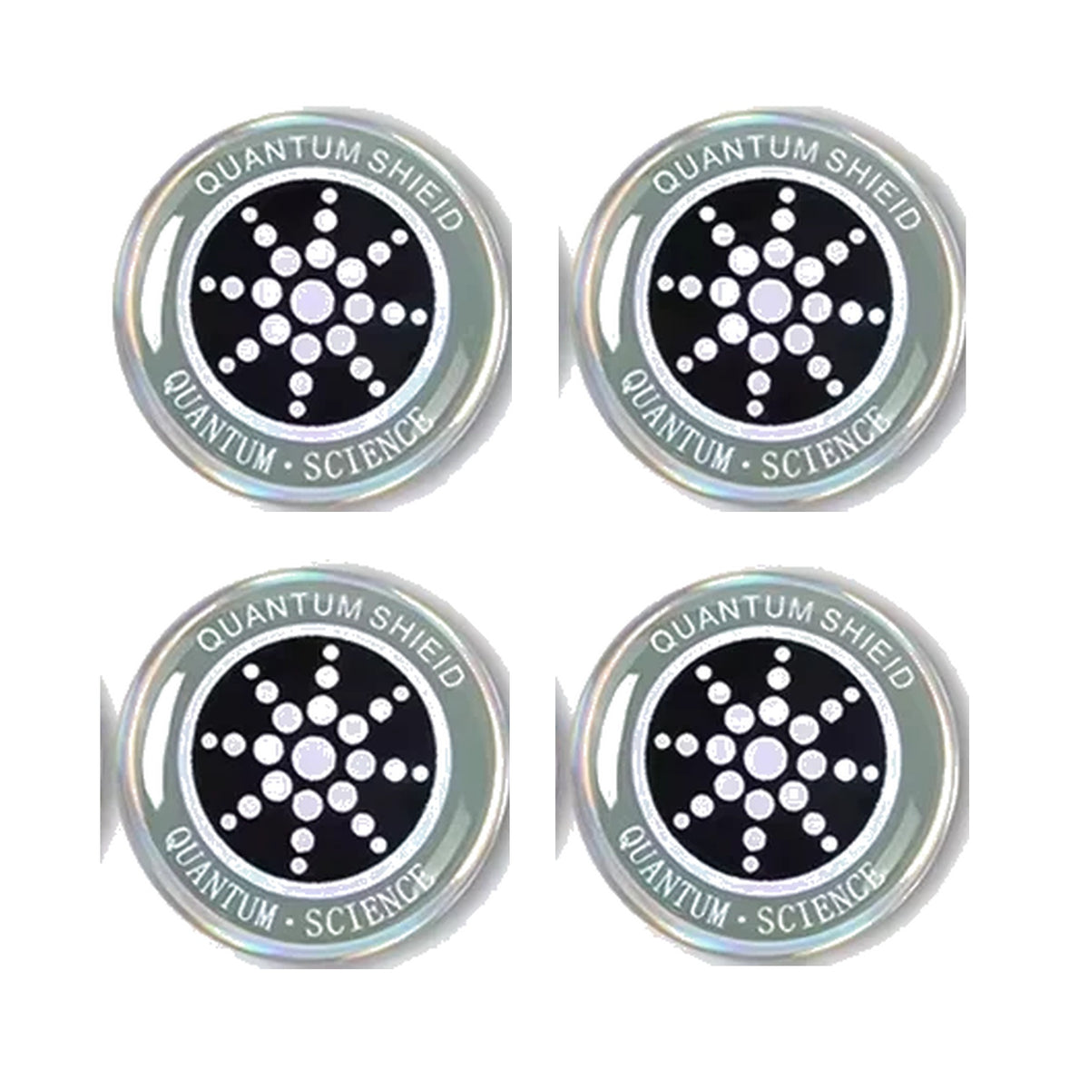 Silver Quantum Shield EMF stickers