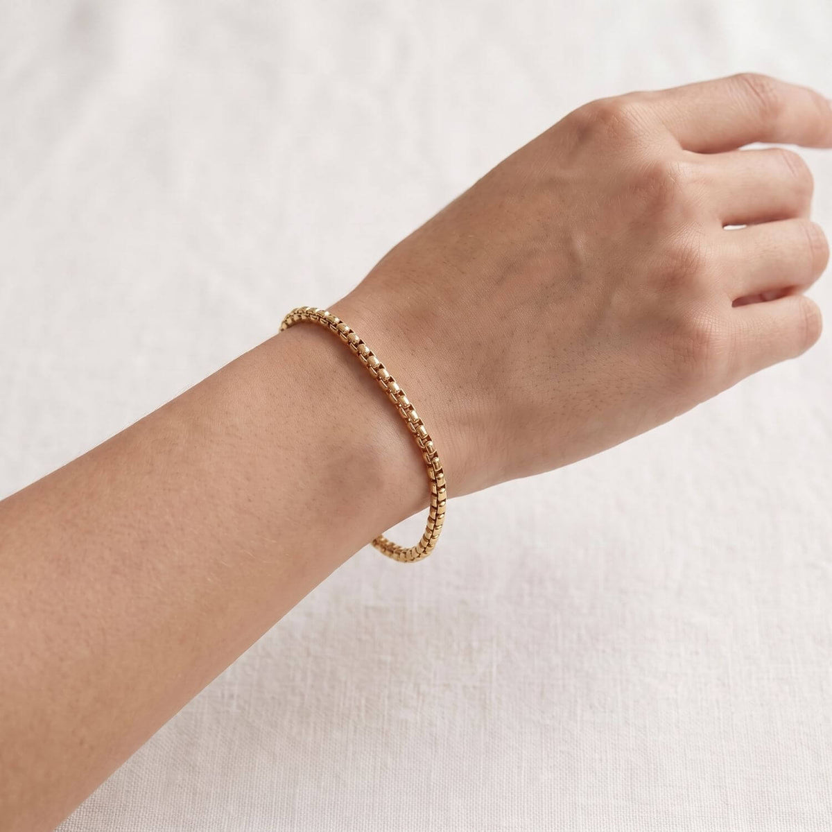 Stainless Steel EMF Protection Box Chain Bracelet