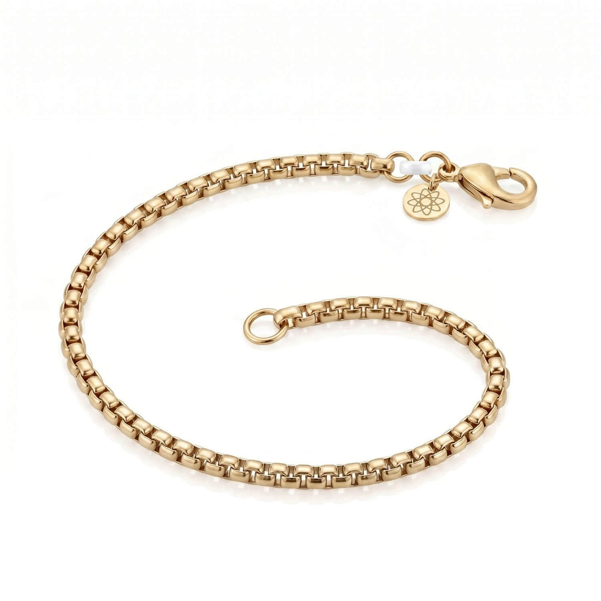 Stainless Steel EMF Protection Box Chain Bracelet
