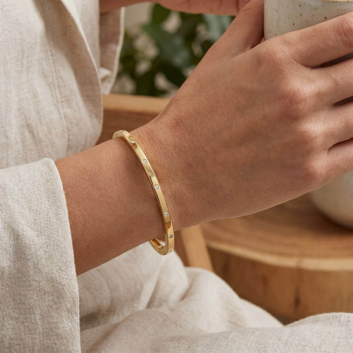 EMF Protection Bangle Bracelet for Women – Stainless Steel