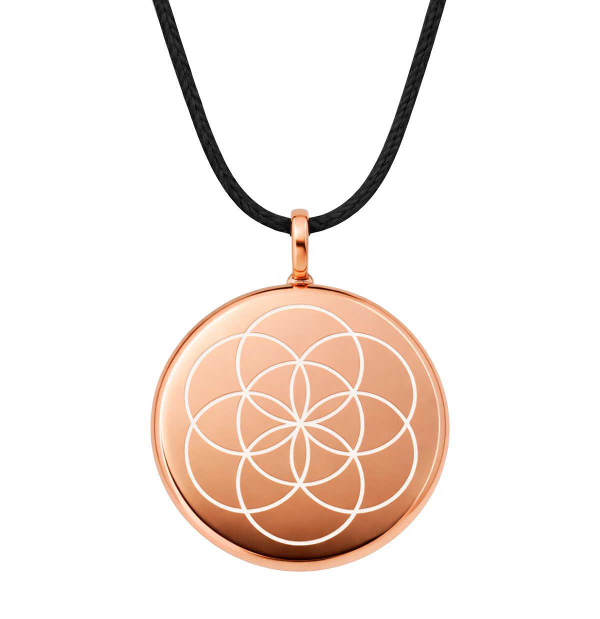 Rose Gold Wearable Wellness Pendant with Light & Sound