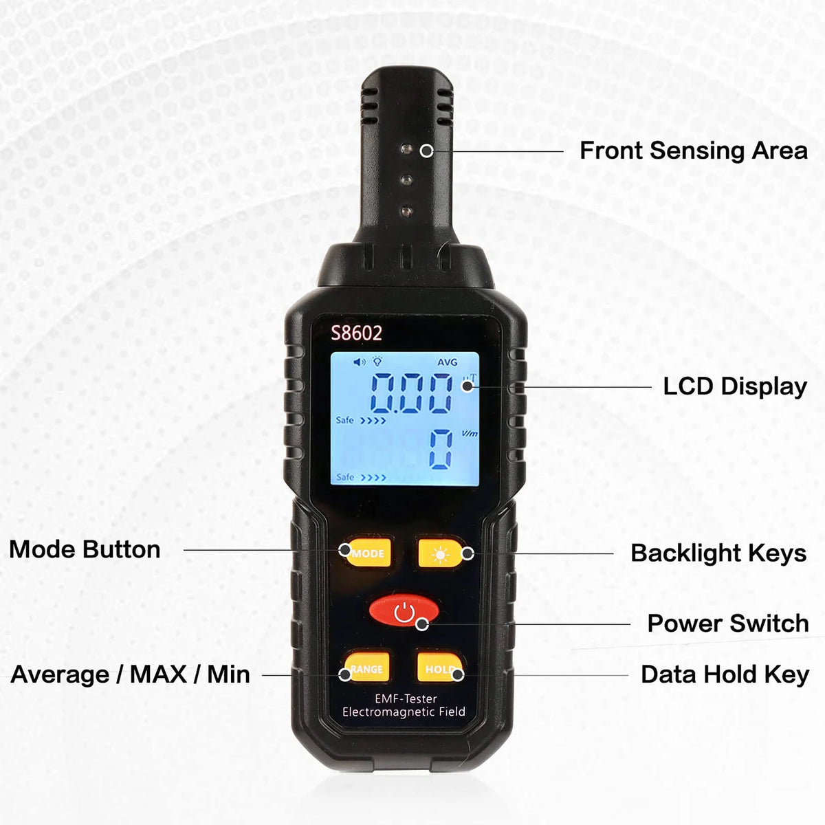 EMF Radiation Detector 3-in-1 Electromagnetic Field Meter