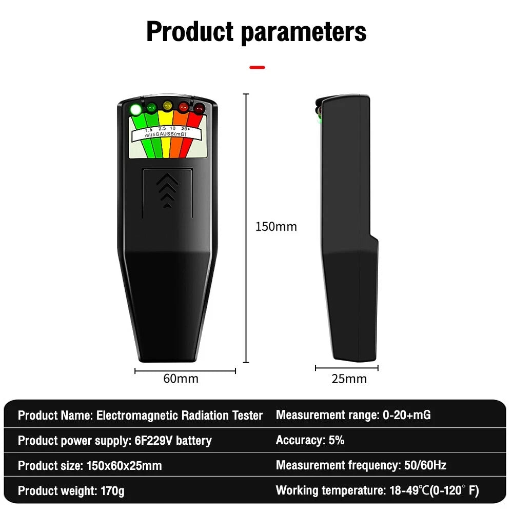 Handheld EMF Meter Electromagnetic Field Radiation Detector