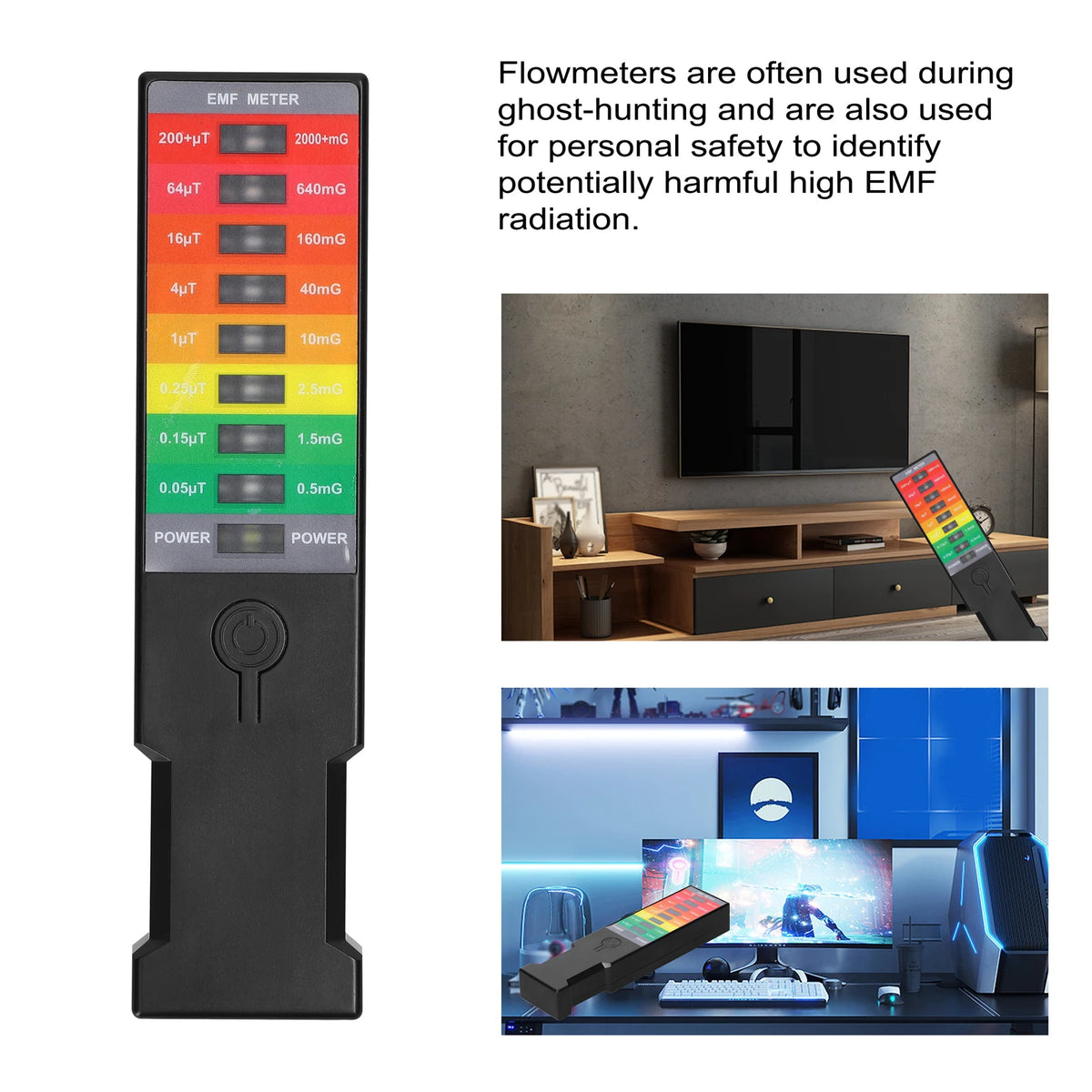 EMF Meter Handheld Electromagnetic Field Radiation Detector