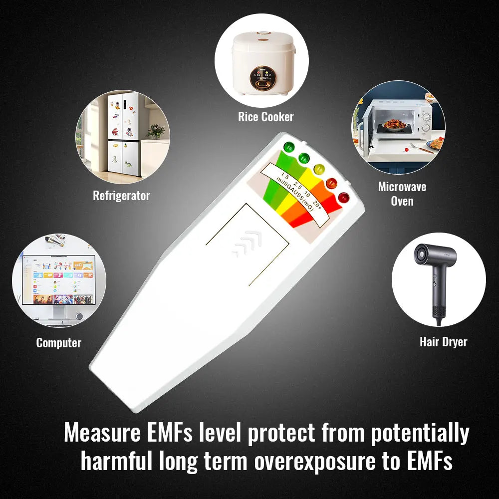 EMF Meter with 5-LED Indicator Digital Electromagnetic Field Detector