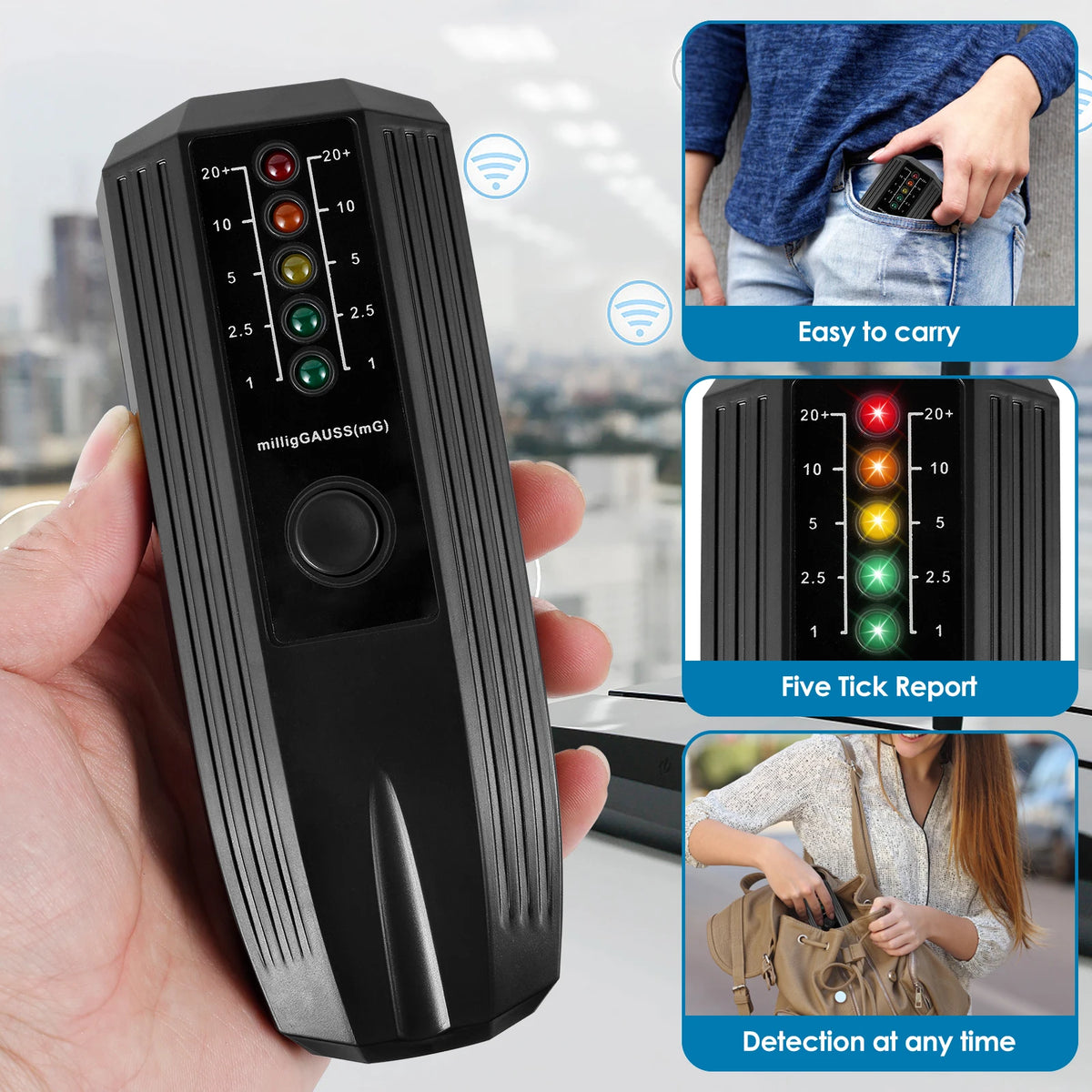 EMF Meter Electromagnetic Field Radiation Detector – Portable