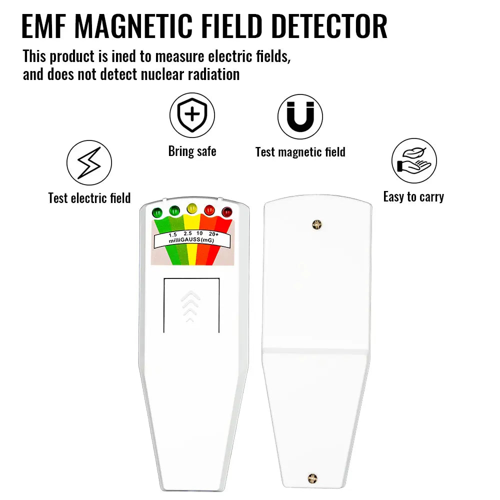 EMF Meter with 5-LED Indicator Digital Electromagnetic Field Detector