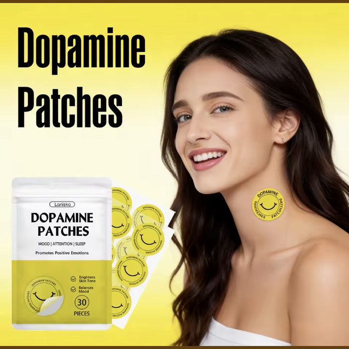 Smiley mood patch worn on the neck