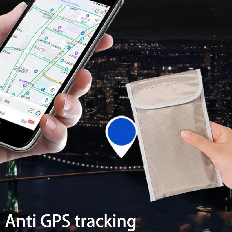 Faraday pouch blocks GPS tracking