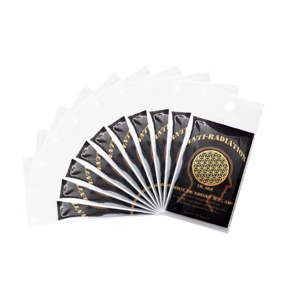 Individually sealed Flower of Life sticker packs