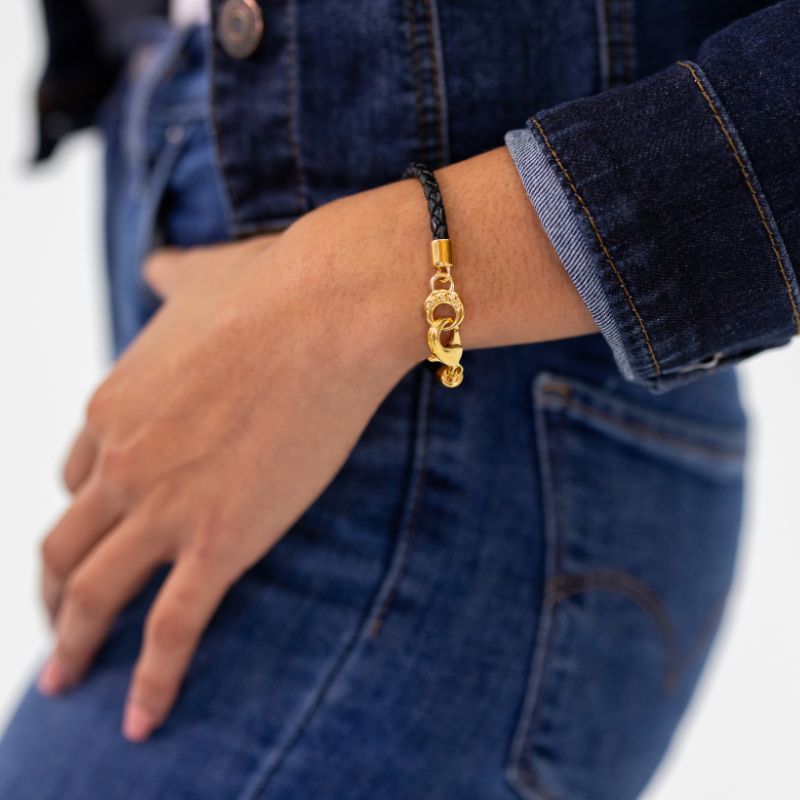 Black Gold Energy Bracelet with Click Clasp