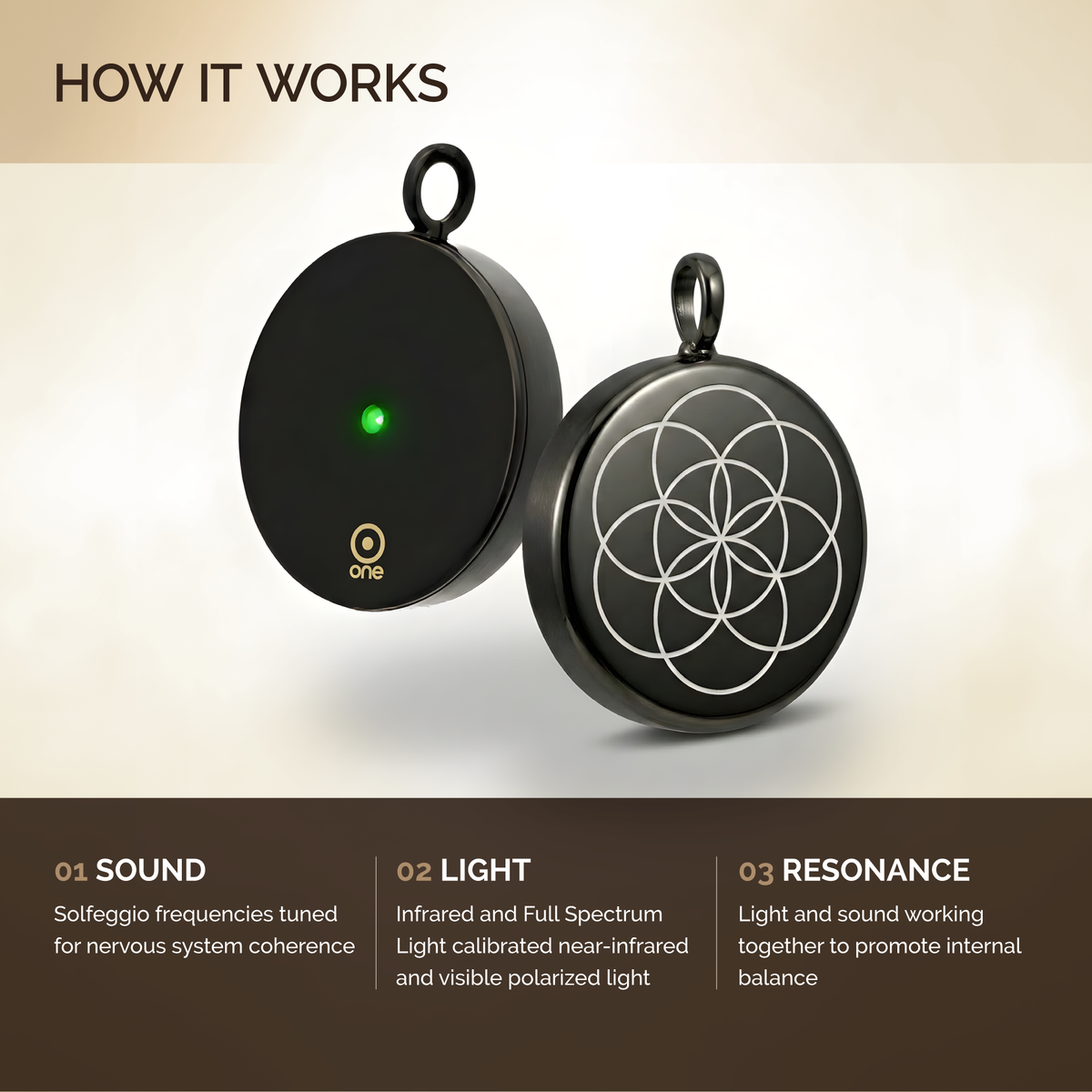 Black Nickel Wearable Frequency Wellness Device