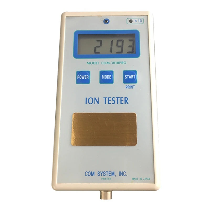 Gold plate on an ion tester
