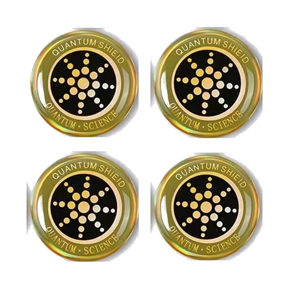 Gold Quantum Shield EMF stickers