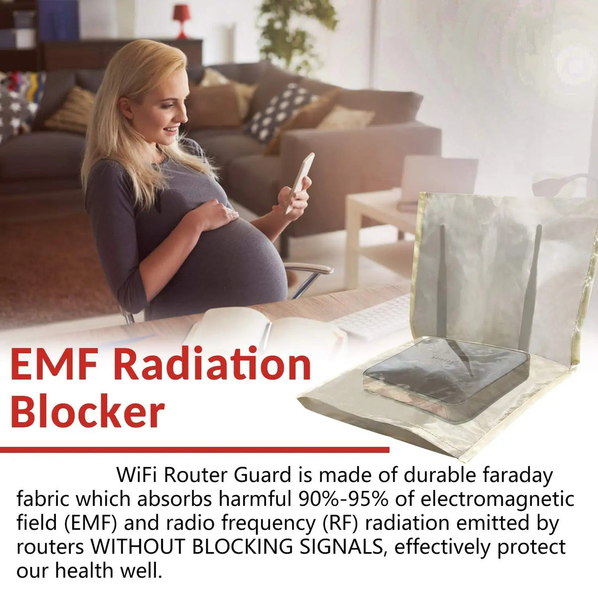 WiFi router EMF cover at home