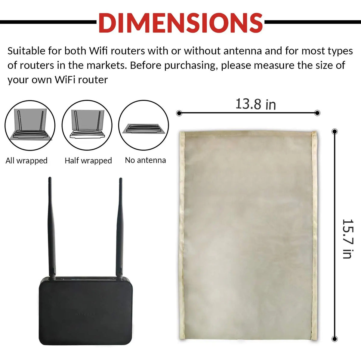 Router cover dimensions