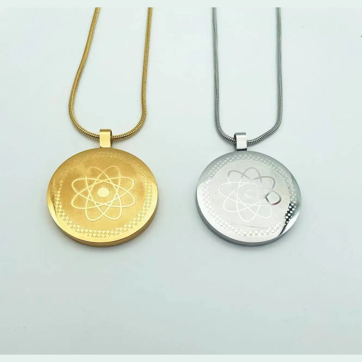 Scalar energy pendant in gold and silver